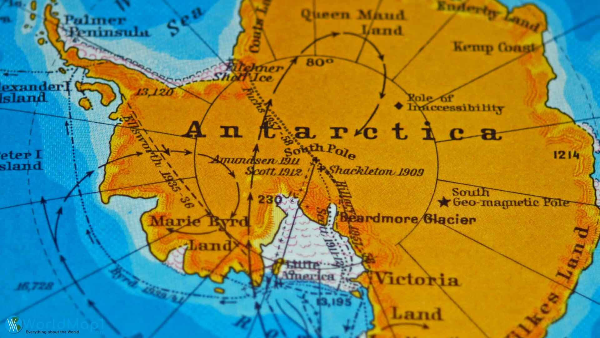 Historical Map of Antarctica